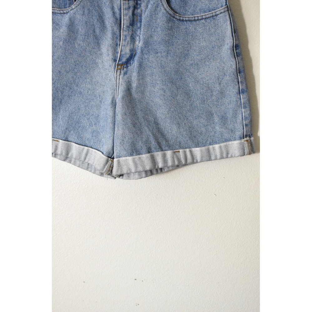No Boundaries Denim Shorts Womens 9 Light Blue 90s Vintage High Waist Cuffed USA - Picture 4 of 7